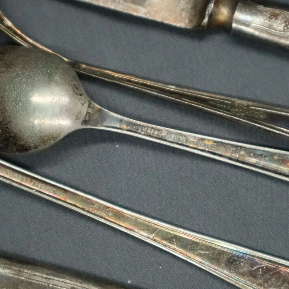 Silver plated flatware misc set of 7 pieces